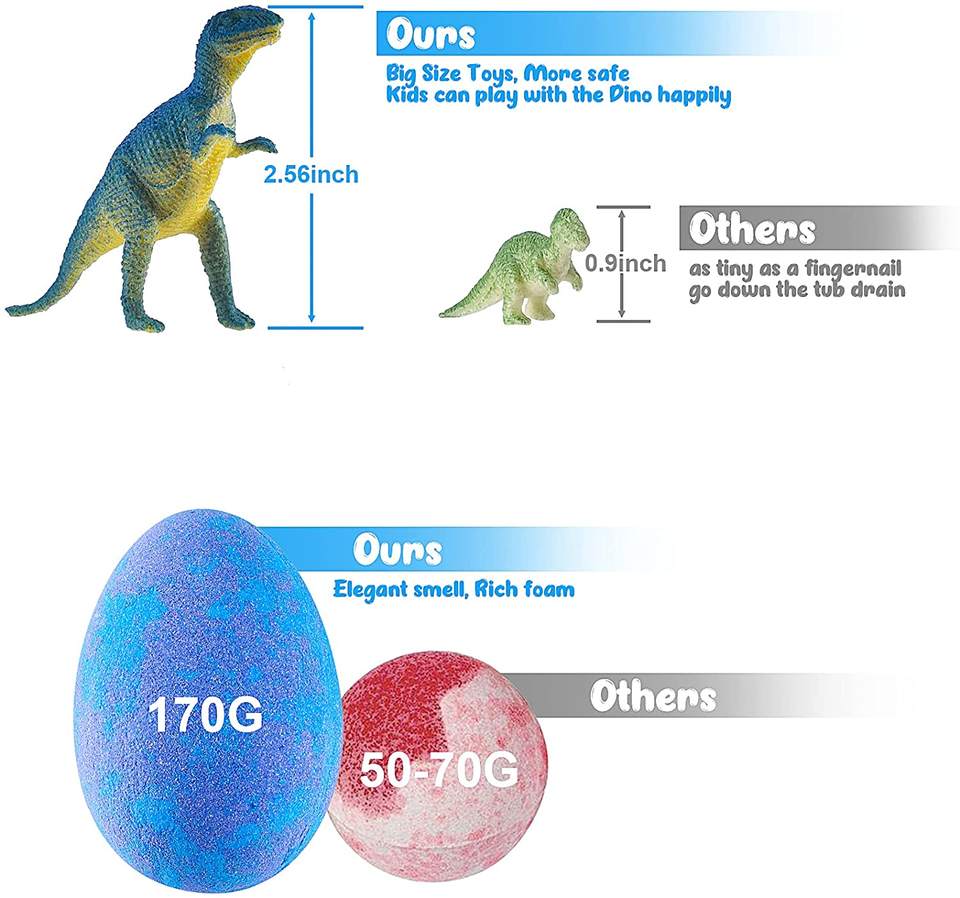 bulk Kids Bath Bomb With Dinosaur Egg Toys Inside wholesale