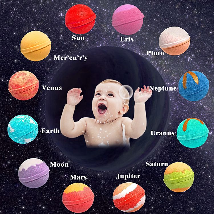 bulk Solar System Planets Bath Bombs Gift Set wholesale