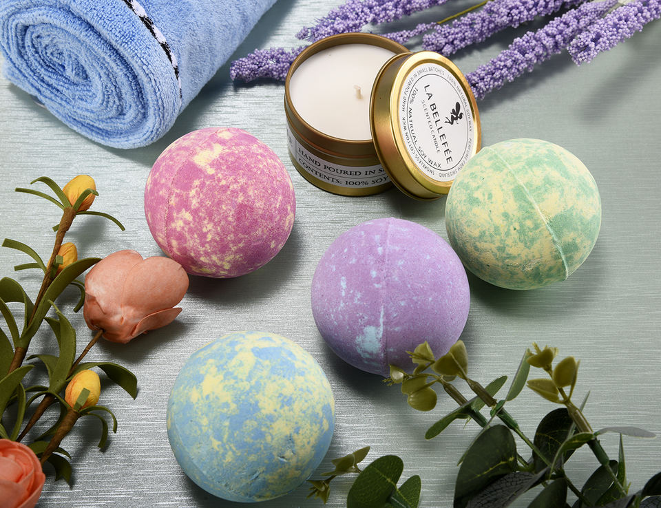 bulk Vegan Organic Bath Bombs Gift Set for Women Lovers wholesale