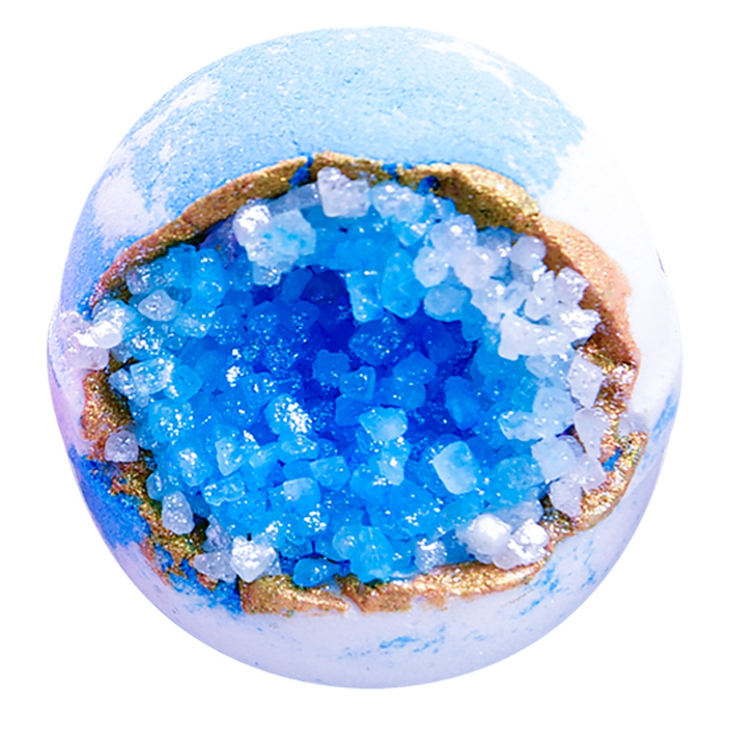 Geode Bath Bomb Packaging With Crystal For Women