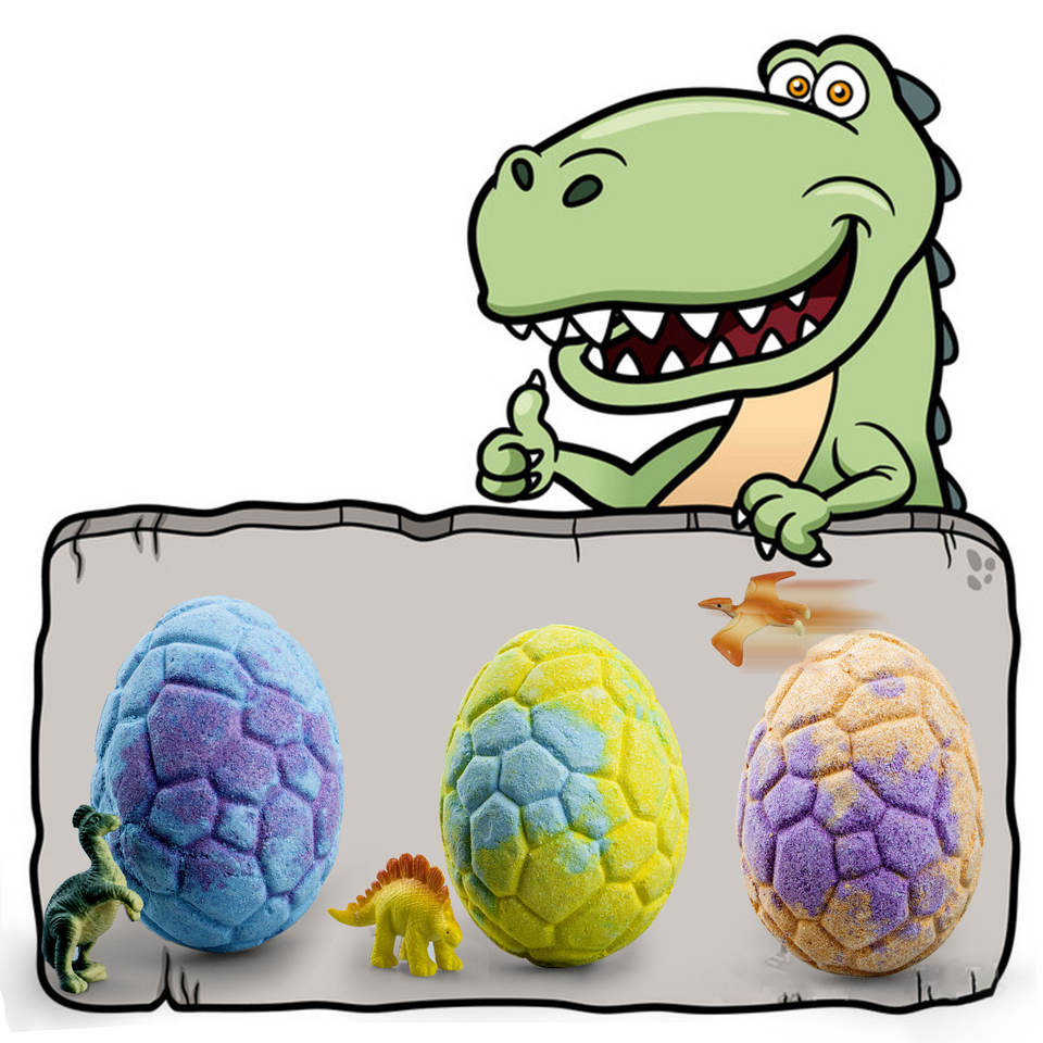 Dinosaur Egg Bath Bomb With Toy Inside
