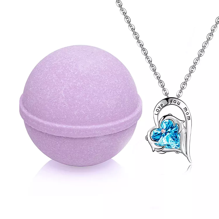 bath bomb with necklace