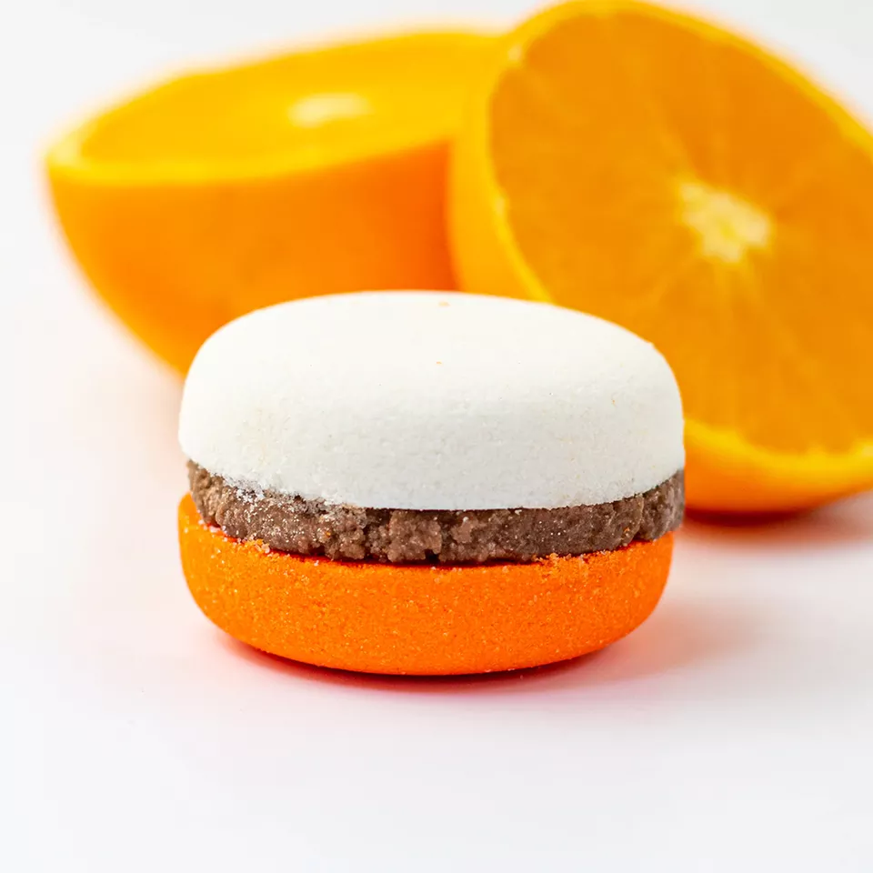 Custom Orange Macaron Bath Bomb Wholesale Supplier