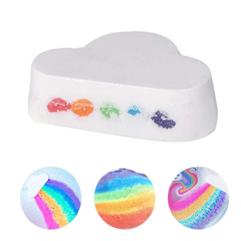 Wholesale Rainbow Cloud Bath Bomb Colorful Bubble