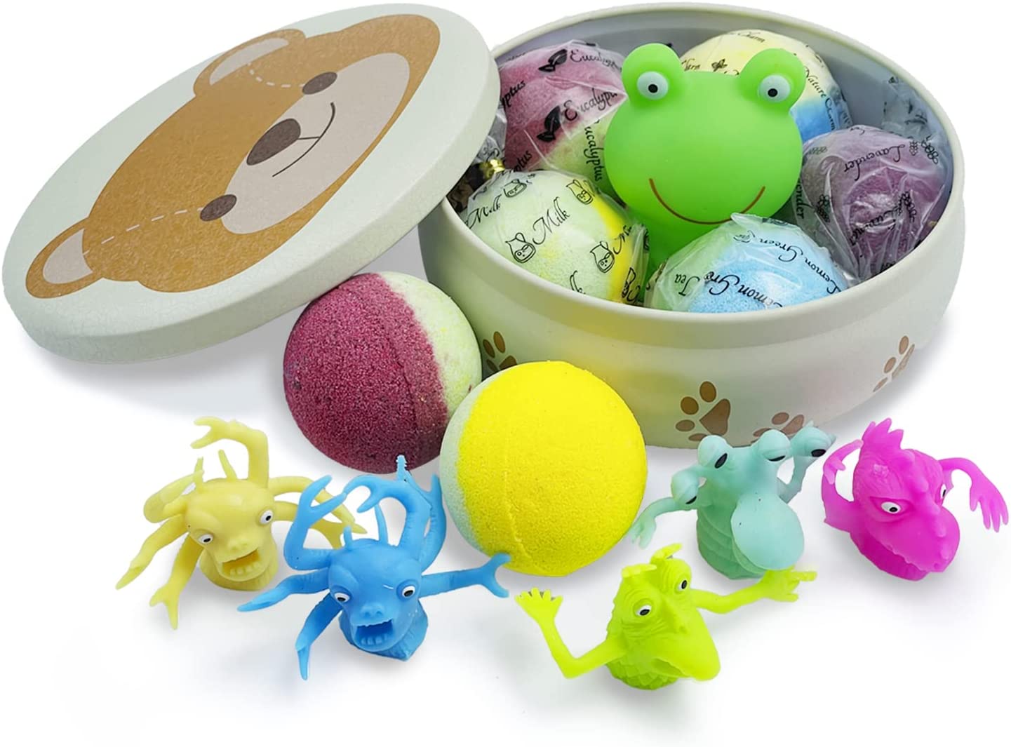 Wholesale Bath Fizzy Bomb With Floating Frog And Finger Toys