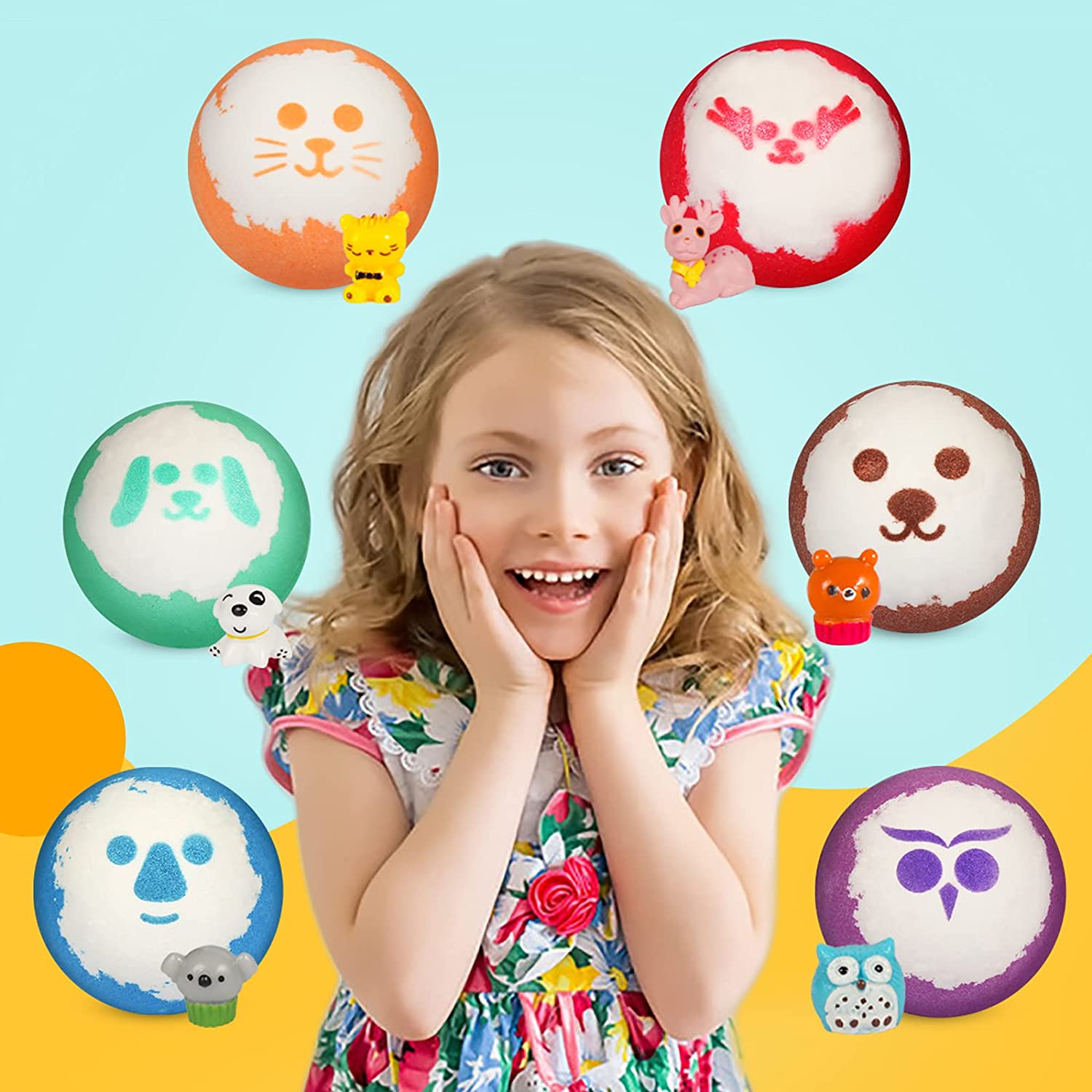 Wholesale Christmas Birthday Halloween Easter Valentines Bath Bombs Gift Set For Kids