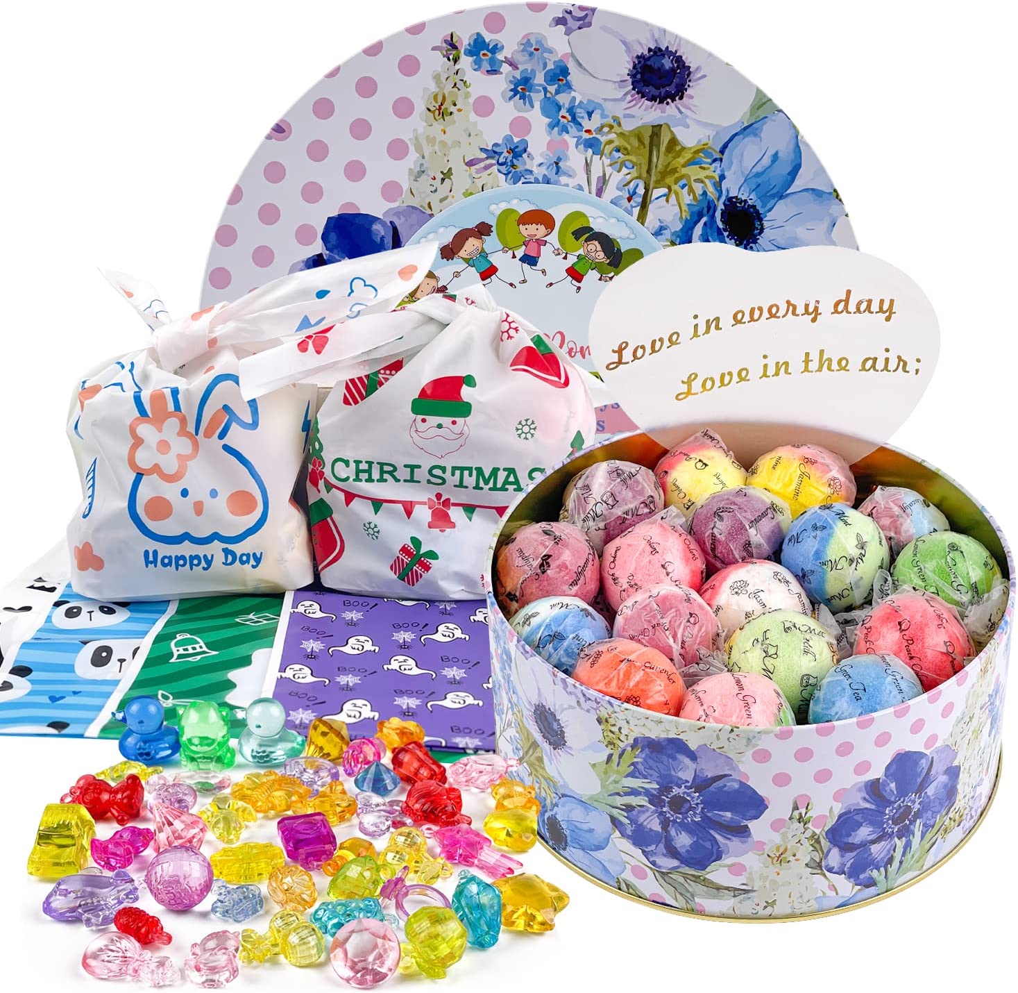 Wholesale Bath Bombs With Crystal Toys Inside For Kids Girls