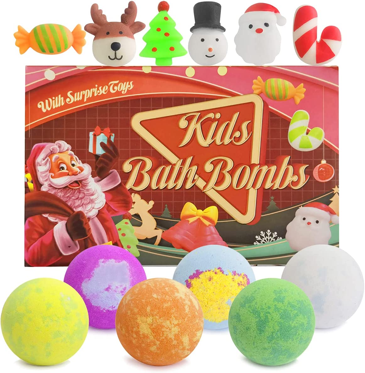Wholesale Bath Bombs With Surprise Christmas Squishies Toys Inside