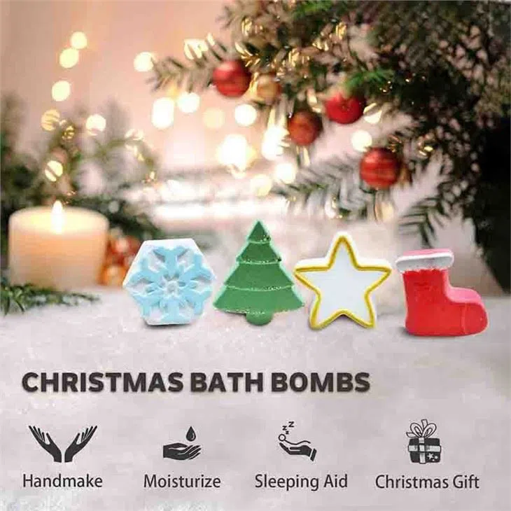 Santa Says Relax Bath Bomb Christmas Gift Bath Fizzers