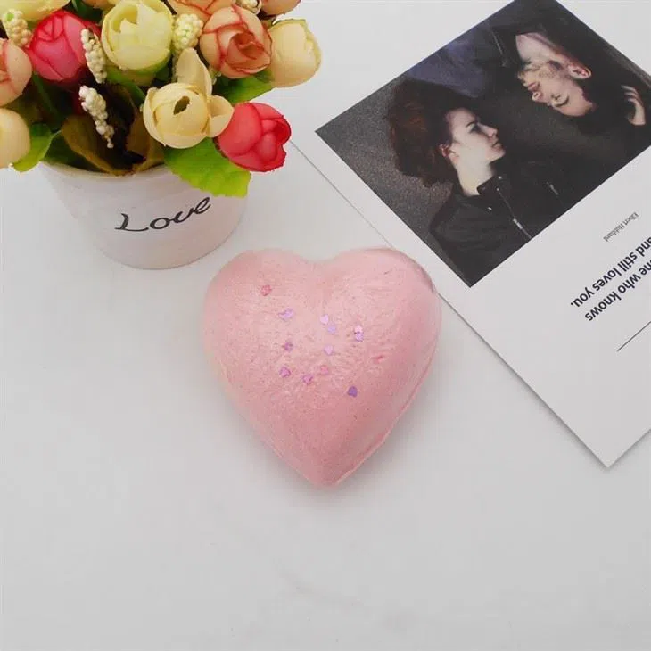 Valentine love heart bath bombs