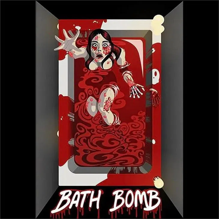 Bulk Halloween Blood Red Bath Bomb Gift Wholesale China