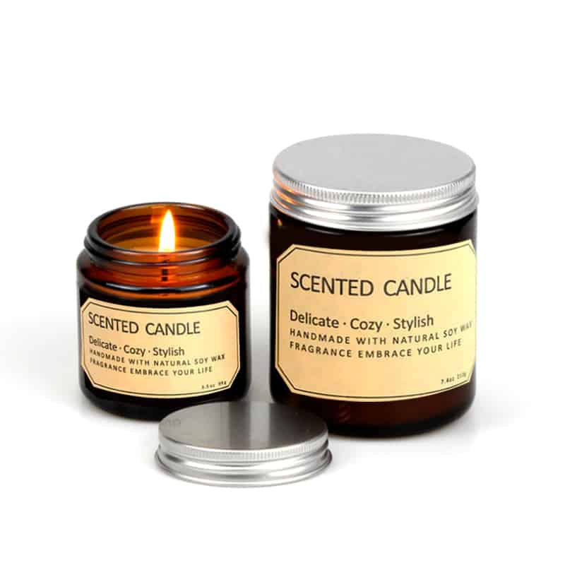 100ml / 250ml Brown Jar Scented Candle Wholesale China