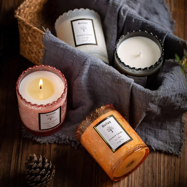 Candle For Home Scented Aromatherapy With Glass Jar Wholesale China