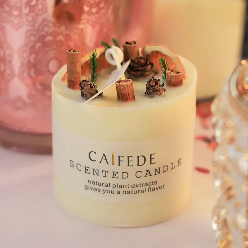 OEM Dried Flower Fruits Scented Candles Wholesale