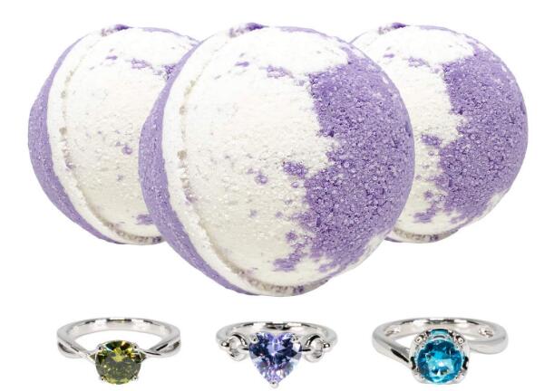 Where to buy bath bombs with rings inside?