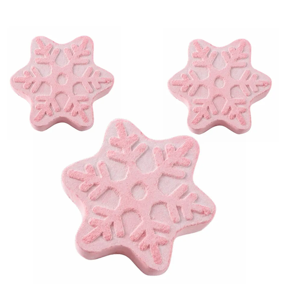 Cherry Pink Snow Shaped Bath Bombs