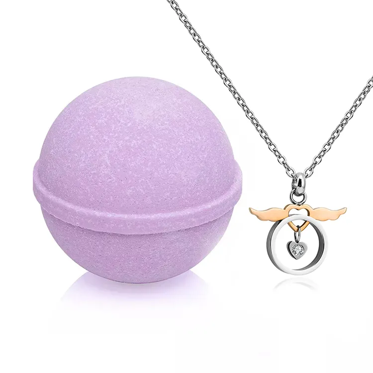 Wholesale Bath Bombs With Real Necklace Hidden Inside - Custom Jewelry Gift Fizzy Supplier