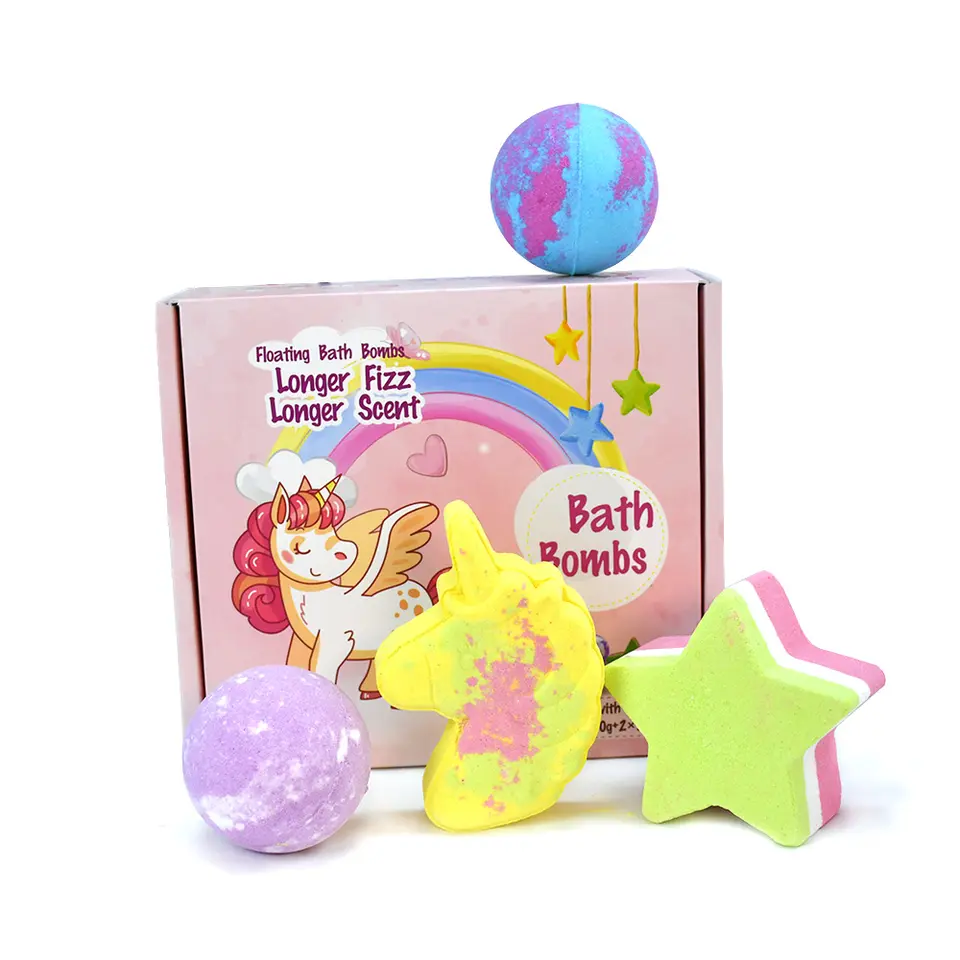 Private Label Unicorn Bath Bomb With Toys Inside Wholesale In China